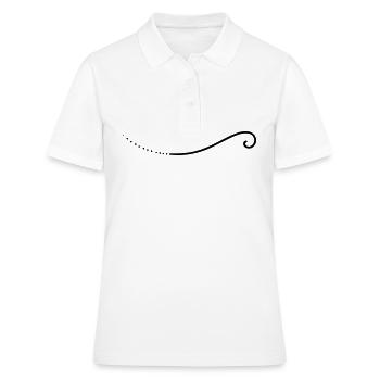 Squiggles Line - Women's Polo Shirt - white - Front - Ailine (174cm)