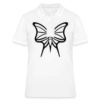 Schmetterling - Frauen Polo Shirt - Weiß - Vorne - Ailine (174cm)