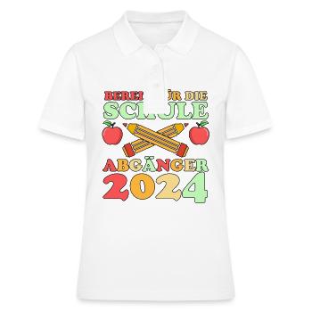 1 classe écolier rentrée scolaire Maternelle Kita E - Polo Femme - blanc - Devant - Ailine (174cm)