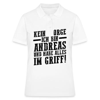 Vorname Andreas - Frauen Polo Shirt - Weiß - Vorne - Ailine (174cm)