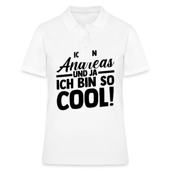 Vorname Andreas - Frauen Polo Shirt - Weiß - Vorne - Ailine (174cm)