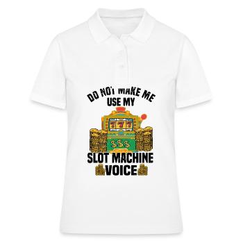 Casino Gambling Slot Machine à sous Jeu de cartes - Polo Femme - blanc - Devant - Ailine (174cm)