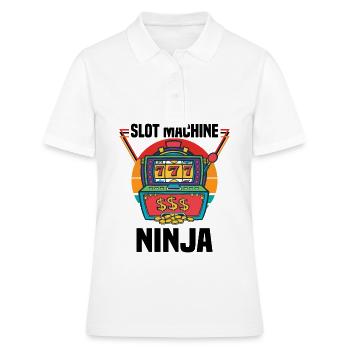Casino Gambling Slot Machine à sous Jeu de cartes - Polo Femme - blanc - Devant - Ailine (174cm)