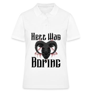 Satan Belzébuth Diable Gothique Pentagramme Mystique - Polo Femme - blanc - Devant - Ailine (174cm)