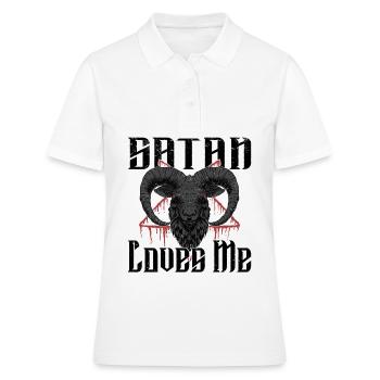 Satan Belzébuth Diable Gothique Pentagramme Mystique - Polo Femme - blanc - Devant - Ailine (174cm)