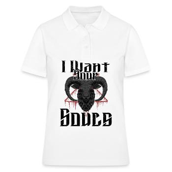 Satan Beelzebub Teufel Gothic Pentagram Mystisch - Frauen Polo Shirt - Weiß - Vorne - Ailine (174cm)
