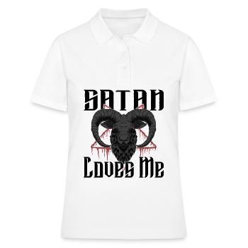 Satan Beelzebub Teufel Gothic Pentagram Mystisch - Frauen Polo Shirt - Weiß - Vorne - Ailine (174cm)