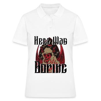 Satan Beelzebub Teufel Gothic Pentagram Mystisch - Frauen Polo Shirt - Weiß - Vorne - Ailine (174cm)