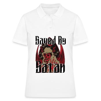 Satan Beelzebub Teufel Gothic Pentagram Mystisch - Frauen Polo Shirt - Weiß - Vorne - Ailine (174cm)