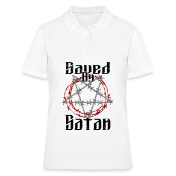 Satan Belzébuth Diable Gothique Pentagramme Mystique - Polo Femme - blanc - Devant - Ailine (174cm)