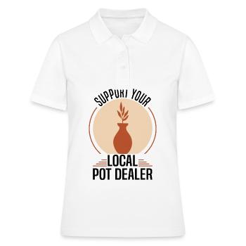 Poterie Argile Cours de poterie Poterie Poterie - Polo Femme - blanc - Devant - Ailine (174cm)