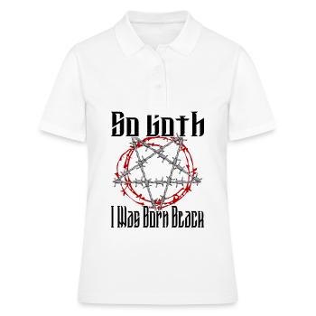Satan Belzébuth Diable Gothique Pentagramme Mystique - Polo Femme - blanc - Devant - Ailine (174cm)