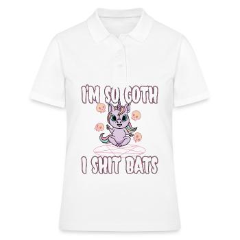 Satan Beelzebub Teufel Gothic Pentagram Mystisch - Frauen Polo Shirt - Weiß - Vorne - Ailine (174cm)