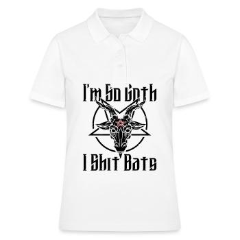Satan Belzébuth Diable Gothique Pentagramme Mystique - Polo Femme - blanc - Devant - Ailine (174cm)