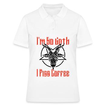 Satan Belzébuth Diable Gothique Pentagramme Mystique - Polo Femme - blanc - Devant - Ailine (174cm)
