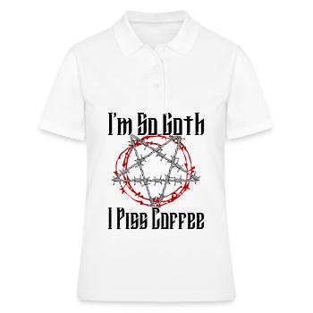 Satan Belzébuth Diable Gothique Pentagramme Mystique - Polo Femme - blanc - Devant - Ailine (174cm)