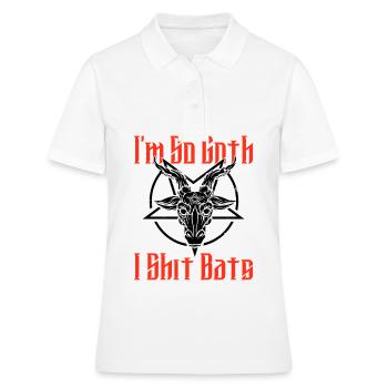 Satan Belzébuth Diable Gothique Pentagramme Mystique - Polo Femme - blanc - Devant - Ailine (174cm)