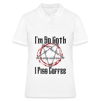 Satan Belzébuth Diable Gothique Pentagramme Mystique - Polo Femme - blanc - Devant - Ailine (174cm)