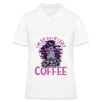 Satan Beelzebub Teufel Gothic Pentagram Mystisch - Frauen Polo Shirt - Weiß - Vorne - Ailine (174cm)