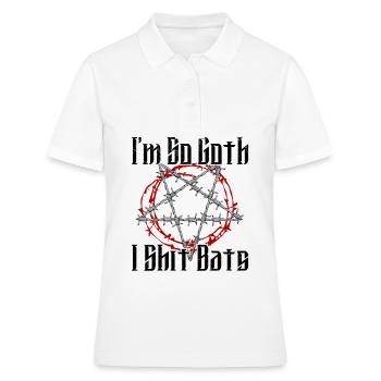 Satan Belzébuth Diable Gothique Pentagramme Mystique - Polo Femme - blanc - Devant - Ailine (174cm)
