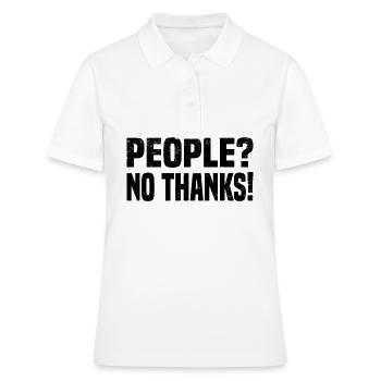 Misanthrop Menschenhasser Asozial Introvertiert - Frauen Polo Shirt - Weiß - Vorne - Ailine (174cm)