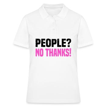 Misanthrop Menschenhasser Asozial Introvertiert - Frauen Polo Shirt - Weiß - Vorne - Ailine (174cm)