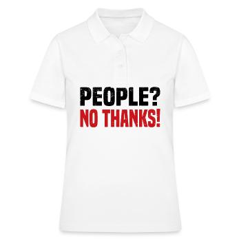 Misanthrop Menschenhasser Asozial Introvertiert - Frauen Polo Shirt - Weiß - Vorne - Ailine (174cm)