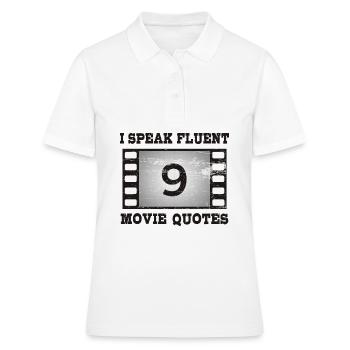 Je parle couramment les citations de films - Polo Femme - blanc - Devant - Ailine (174cm)