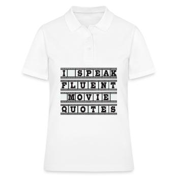 Je parle couramment les citations de films - Polo Femme - blanc - Devant - Ailine (174cm)