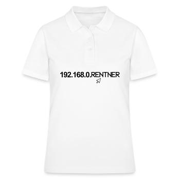 192.168.0. Rentner Ruhestand EDV IT Informatik - Frauen Polo Shirt - Weiß - Vorne - Ailine (174cm)