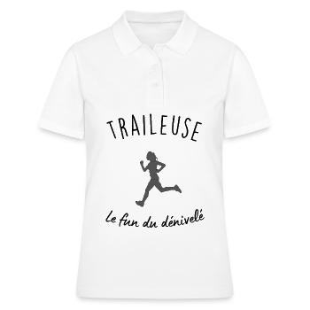 Traileuse - Polo Femme - blanc - Devant - Ailine (174cm)