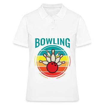 Bowling Retro - Frauen Polo Shirt - Weiß - Vorne - Ailine (174cm)