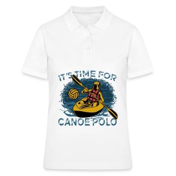It's time for canoe polo - Frauen Polo Shirt - Weiß - Vorne - Ailine (174cm)