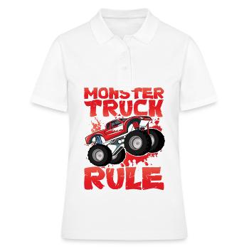 Règle du Monster Truck - Polo Femme - blanc - Devant - Ailine (174cm)