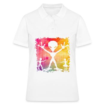 Alien - Frauen Polo Shirt - Weiß - Vorne - Ailine (174cm)