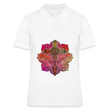 Croix du christianisme - Polo Femme - blanc - Devant - Ailine (174cm)