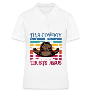 This Cowboy trusts Jesus - Women's Polo Shirt - white - Front - Ailine (174cm)