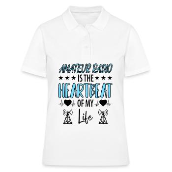 Amateur Radio Radio Radio Radio Radio Amateur Vintage - Polo Femme - blanc - Devant - Ailine (174cm)
