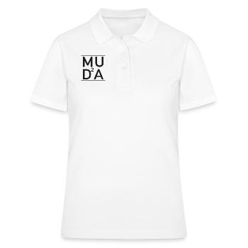 MUDA² - Witziges Muttertag-Shirt - Frauen Polo Shirt - Weiß - Vorne - Ailine (174cm)