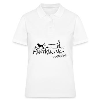 Mantrailing pour toujours rechercher les amoureux des chiens de chien - Polo Femme - blanc - Devant - Ailine (174cm)