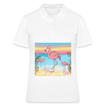 Flamingo - Polo Femme - blanc - Devant - Ailine (174cm)