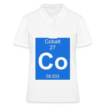 Kobalt chemisches Element Periodensystem chemische - Frauen Polo Shirt - Weiß - Vorne - Ailine (174cm)