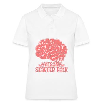 Vegan starter pack - Frauen Polo Shirt - Weiß - Vorne - Ailine (174cm)