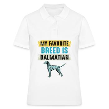 My favorite breed is dalmatian - Frauen Polo Shirt - Weiß - Vorne - Ailine (174cm)