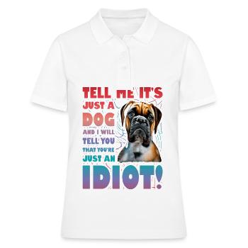 Boxer Lustiger Spruch - Frauen Polo Shirt - Weiß - Vorne - Ailine (174cm)