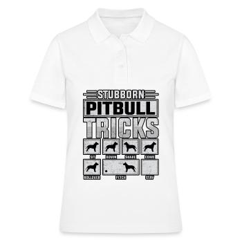 Astuces de pitbull tenaces - Polo Femme - blanc - Devant - Ailine (174cm)