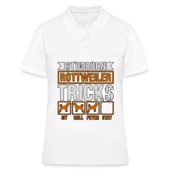 Astuces tenaces de Rottweiler - Polo Femme - blanc - Devant - Ailine (174cm)