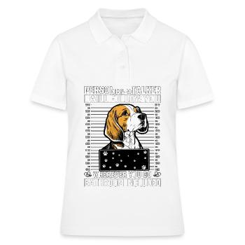 Beagle Personal Stalker - Polo Femme - blanc - Devant - Ailine (174cm)