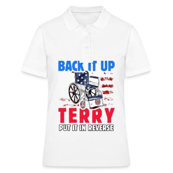Back it up terry put it in Reverse - Frauen Polo Shirt - Weiß - Vorne - Ailine (174cm)