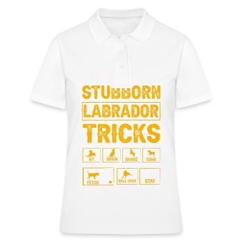 Astuces tenaces du labrador - Polo Femme - blanc - Devant - Ailine (174cm)